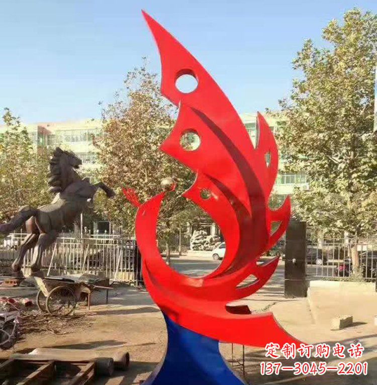 鹤壁艺术精美的不锈钢凤凰雕塑
