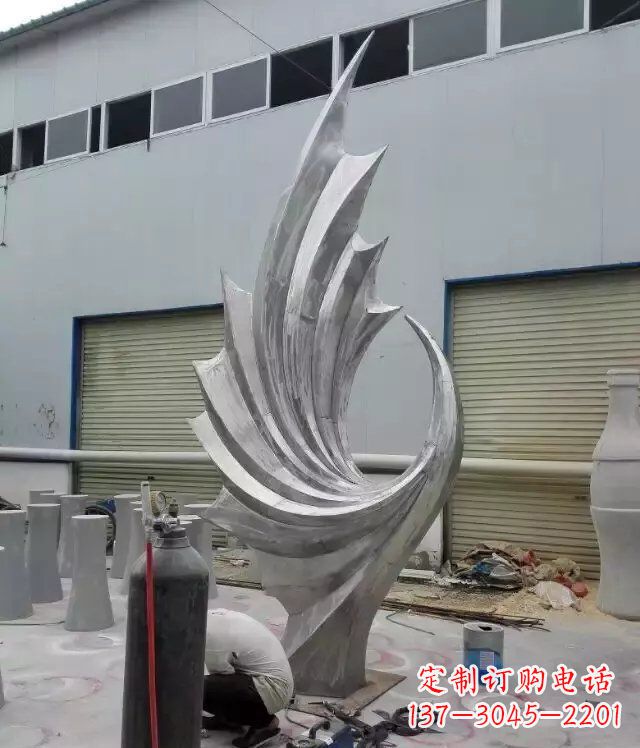 鹤壁 不锈钢凤凰抽象雕塑