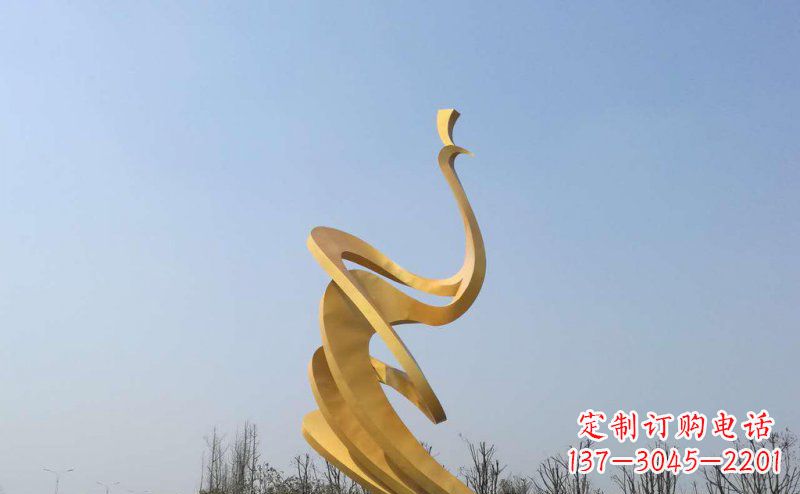 鹤壁抽象凤凰不锈钢雕塑