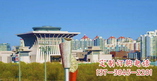 鹤壁高端特色不锈钢抽象火炬雕塑