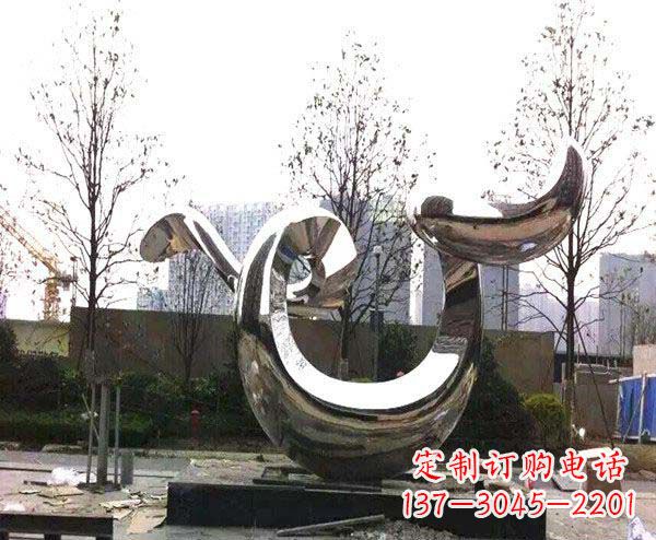 鹤壁新品发布不锈钢抽象鲸鱼雕塑