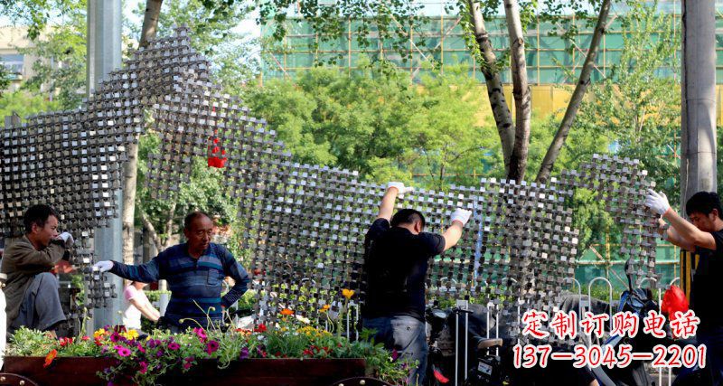 鹤壁中领雕塑 - 动物抽象不锈钢雕塑