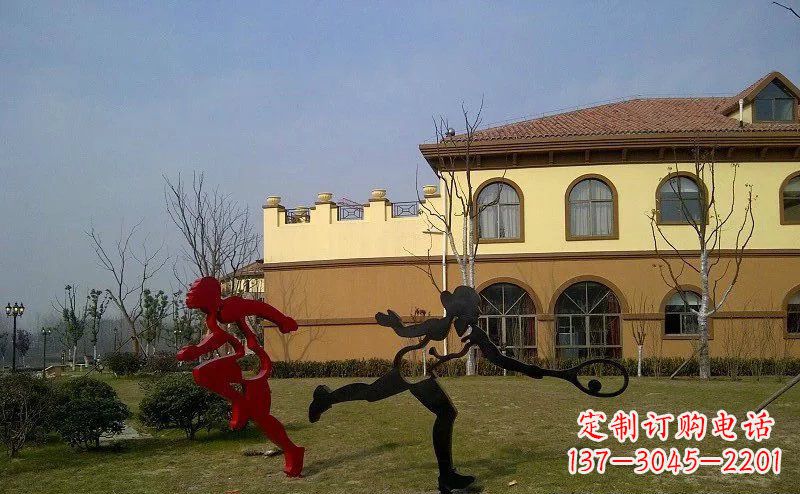 鹤壁优雅的豪迈!不锈钢抽象运动员人物雕塑