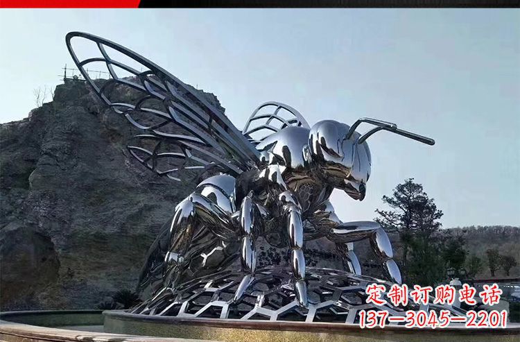 鹤壁优雅活泼的不锈钢大型蚂蚁雕塑