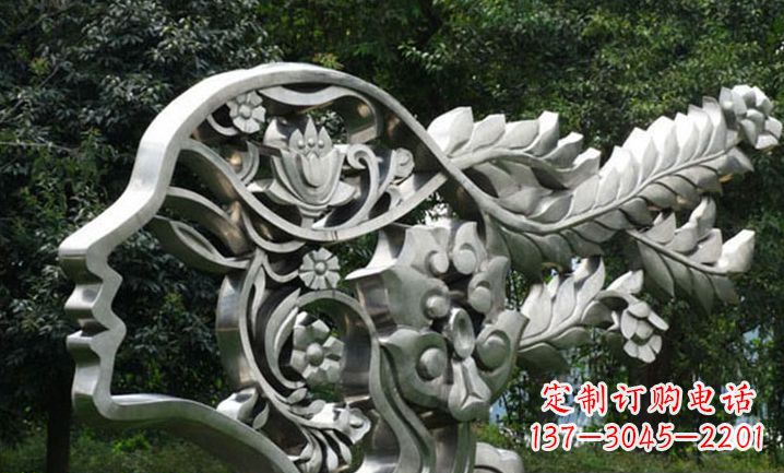 鹤壁美丽如梦不锈钢美女雕塑