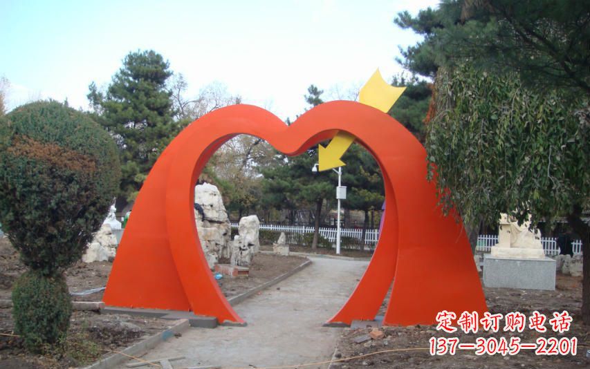 鹤壁高雅大气的不锈钢拱门雕塑