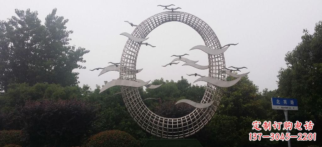 鹤壁优雅风采,质感之美,赏心悦目的不锈钢海鸥雕塑