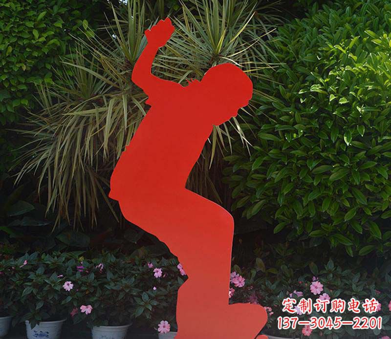 鹤壁不锈钢男孩滑板雕塑