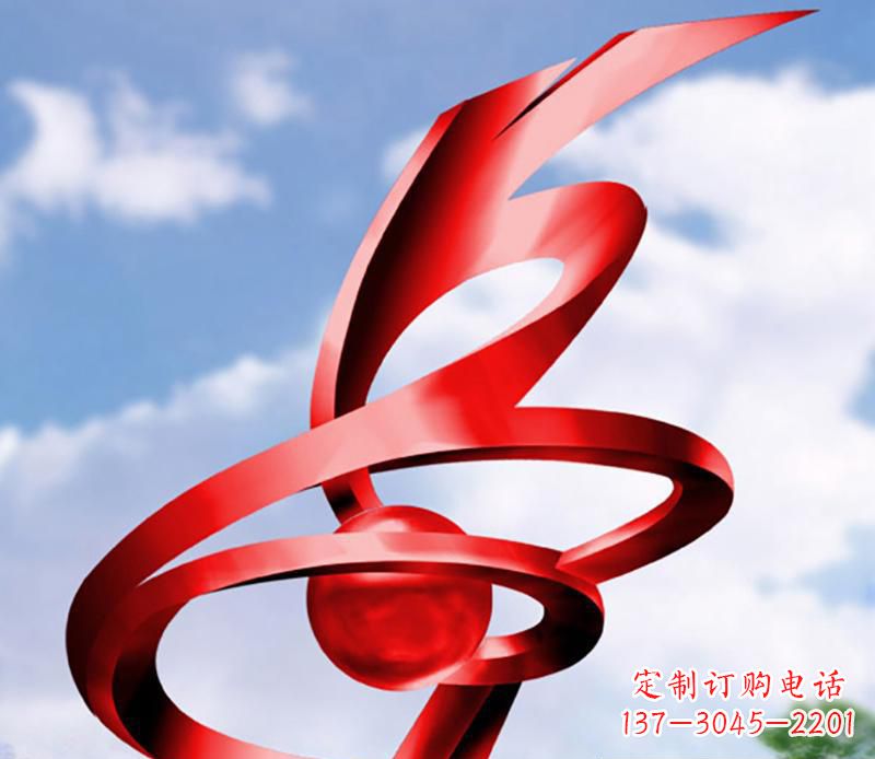 鹤壁公园装饰不锈钢指环雕塑