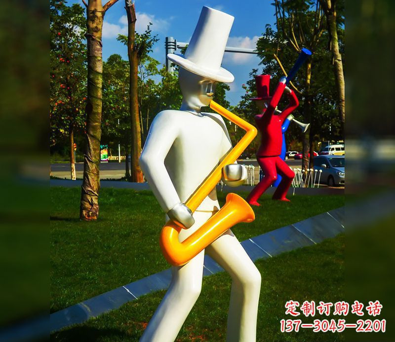 鹤壁精美的萨克斯不锈钢雕塑