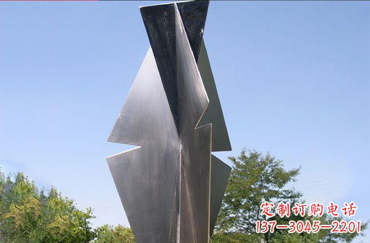 鹤壁不锈钢树叶雕塑更新公园景观