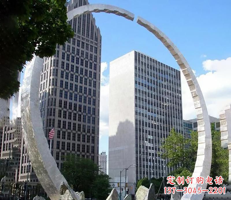 鹤壁金属圆环景观雕塑