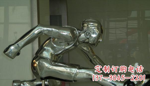 鹤壁不锈钢运动员雕塑