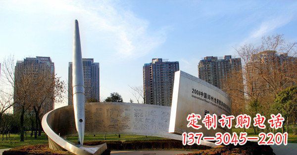 鹤壁精美且精致的不锈钢钢笔雕塑