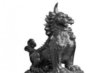 鹤壁独角兽铜雕塑，精美细腻传统工艺