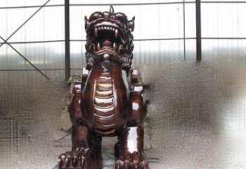 鹤壁来自古老文化的獬豸铜雕