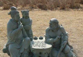 鹤壁八仙下棋铜雕塑