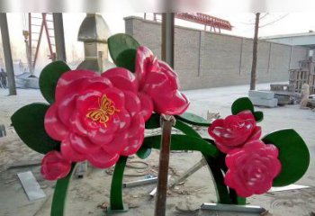 鹤壁中领雕塑花朵般精美的不锈钢牡丹雕塑