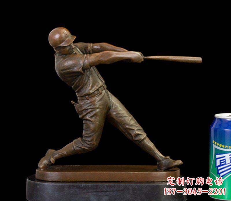 鹤壁风采动人的人物铜雕棒球雕塑