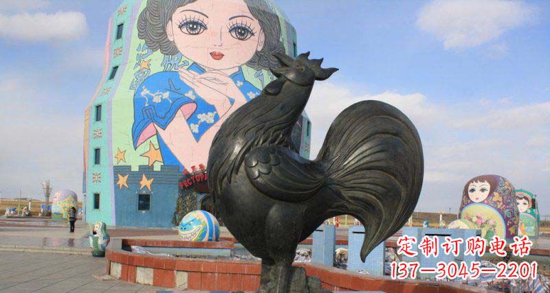 鹤壁艺术精美的公鸡雕塑