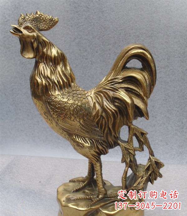 鹤壁经典公鸡铜雕