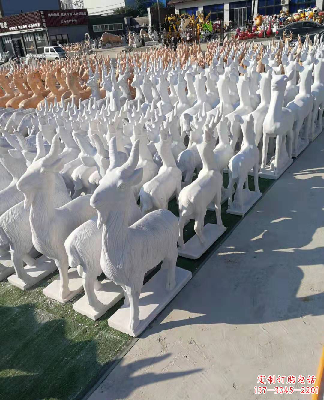 鹤壁公园大理石动物羊雕塑