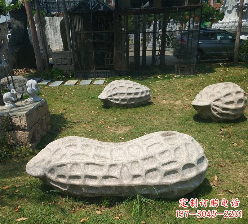 鹤壁精美大理石花生雕塑