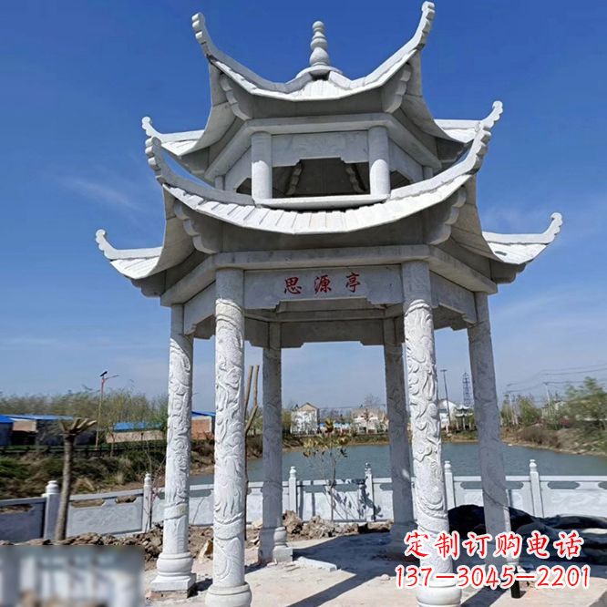 鹤壁公园大理石凉亭