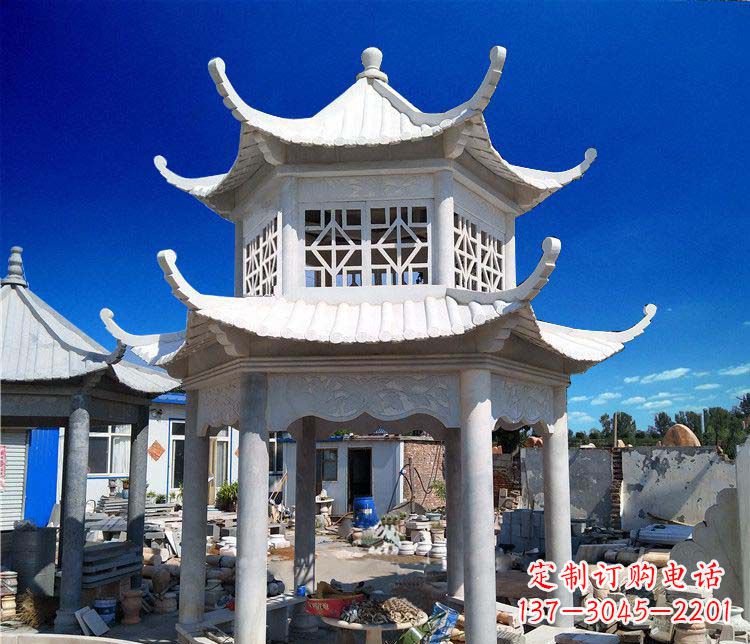 鹤壁大理石双层凉亭雕塑