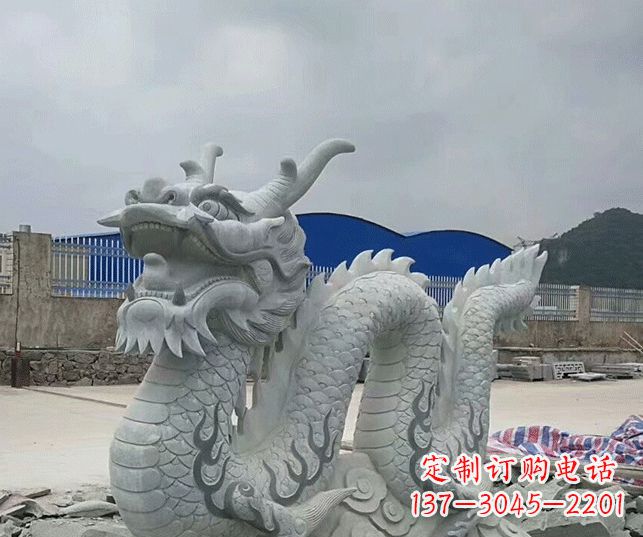 鹤壁大理石生肖龙景观石雕