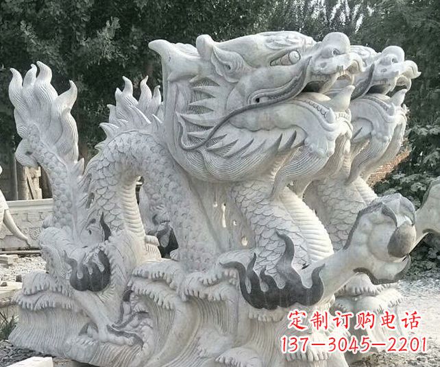 鹤壁优雅古典大理石生肖龙雕塑