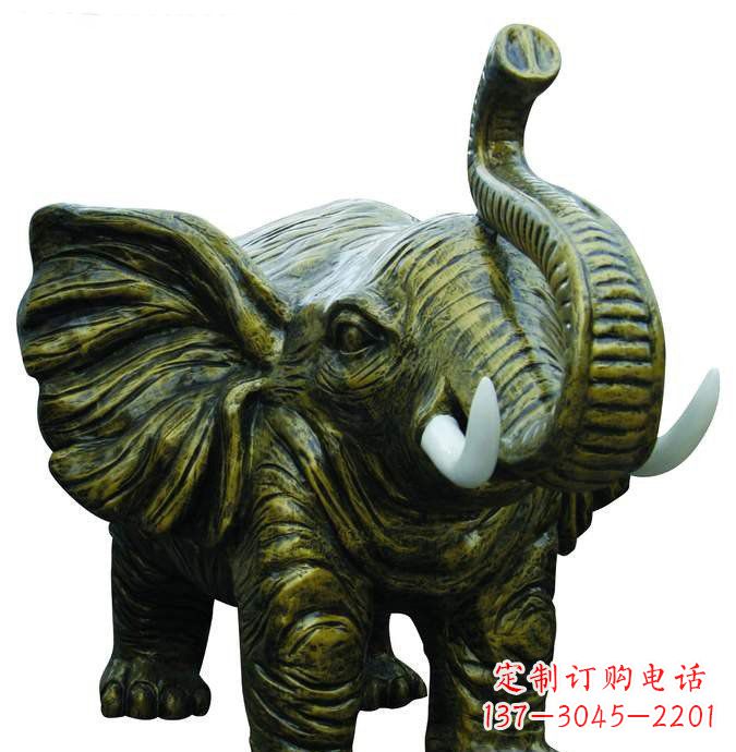 鹤壁精美的铜大象雕塑