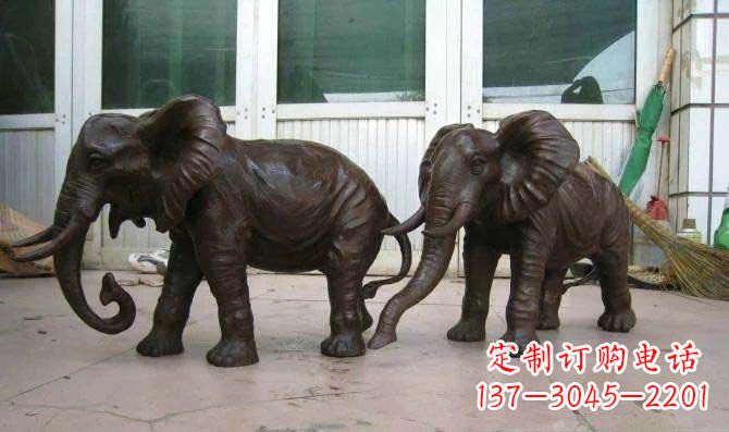 鹤壁传统文化雕塑雕刻大象招财神像