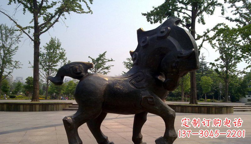 鹤壁中领雕塑灵动小马铜雕