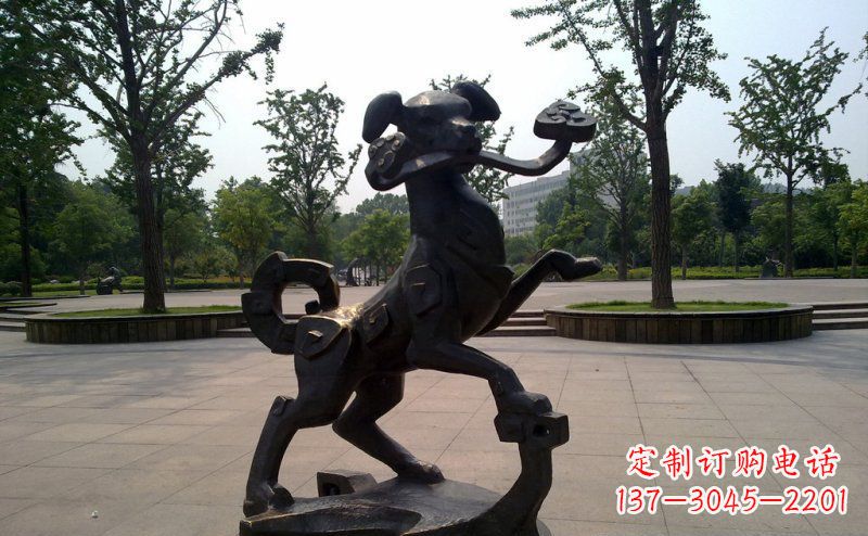 鹤壁中领雕塑狗动物铜雕
