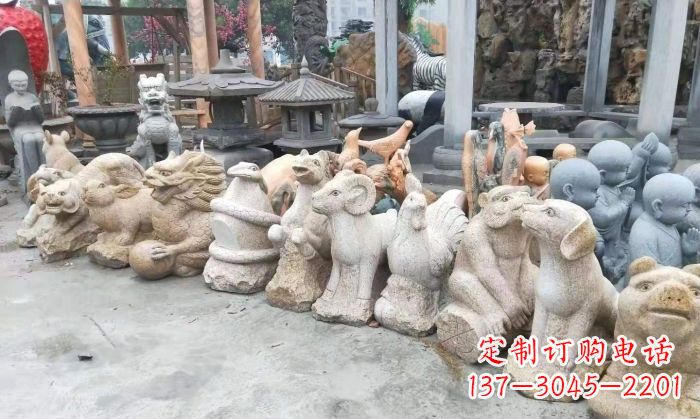 鹤壁十二生肖动物雕塑