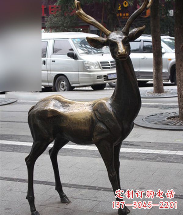 鹤壁高品质鹿铜雕塑,给室内外环境带来新气象