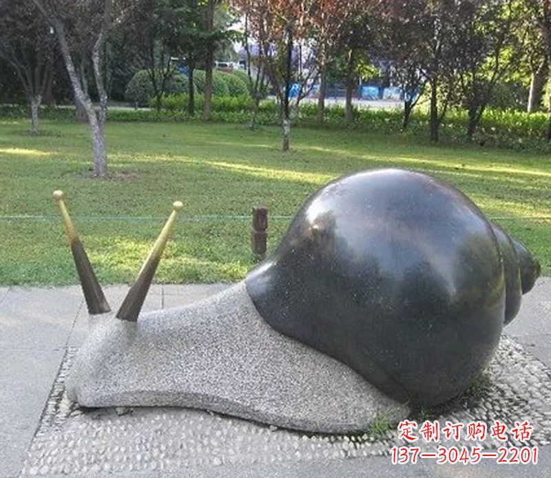 鹤壁中领雕塑专业定制可爱蜗牛石雕