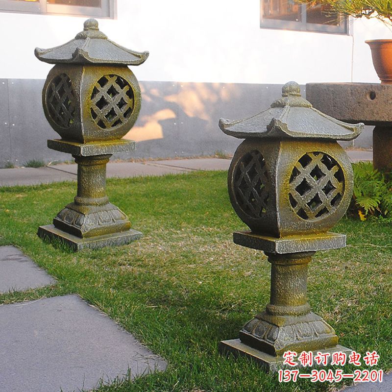 鹤壁精美仿古石灯笼雕塑