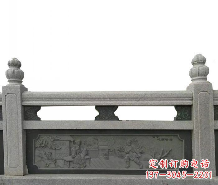 鹤壁中领雕塑艺术品-公园仿古石雕栏板
