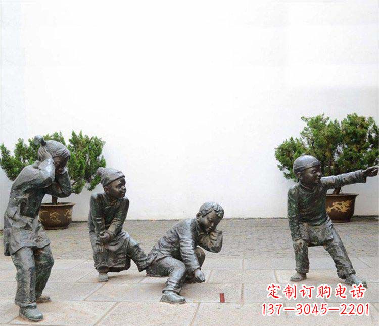 鹤壁愉悦童年,珍藏宝贝铜雕小孩