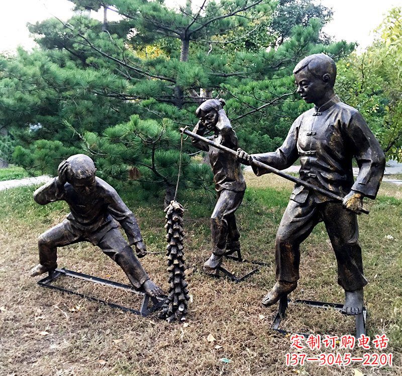 鹤壁优雅精致的儿童铜雕