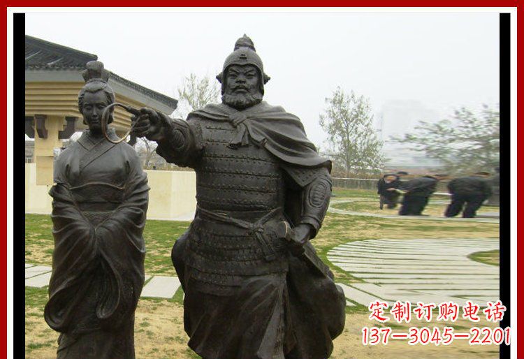 鹤壁灵巧雄姿,威武将军铜雕塑