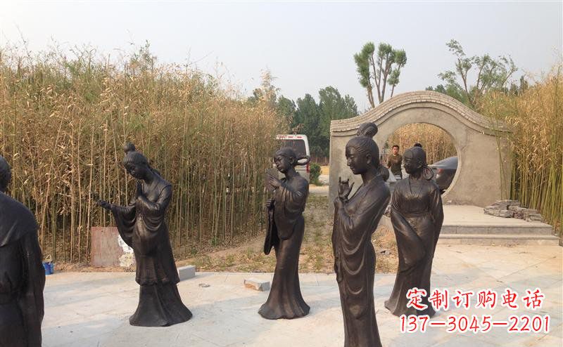 鹤壁古典雅致女人铜雕
