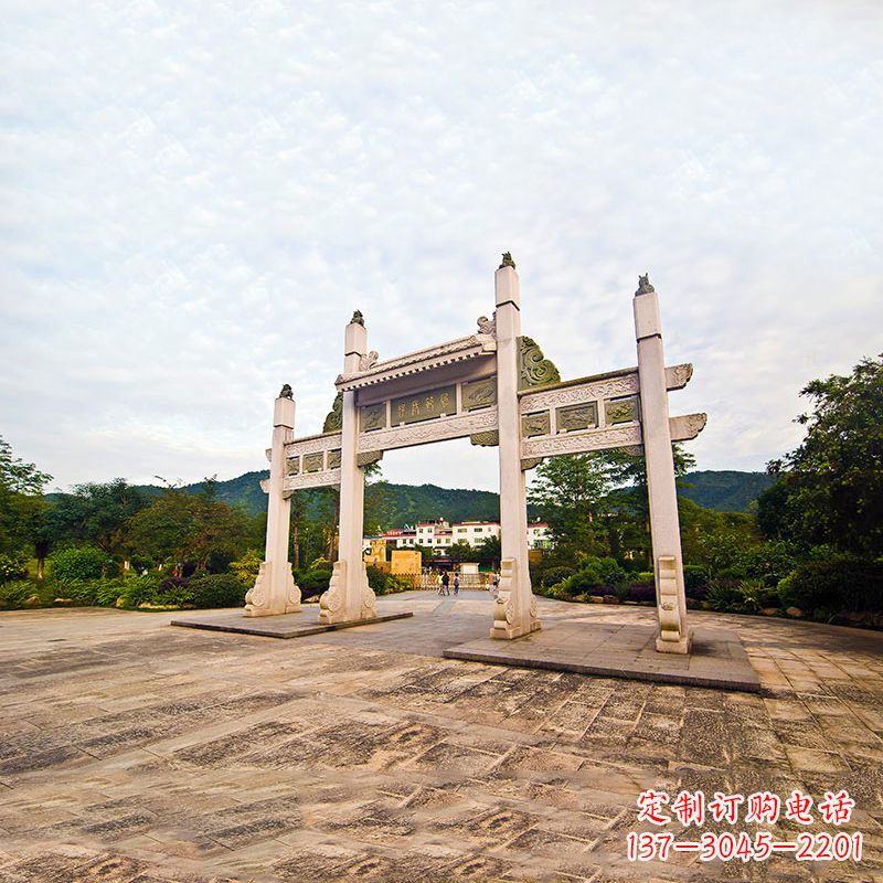 鹤壁精美石牌坊雕塑