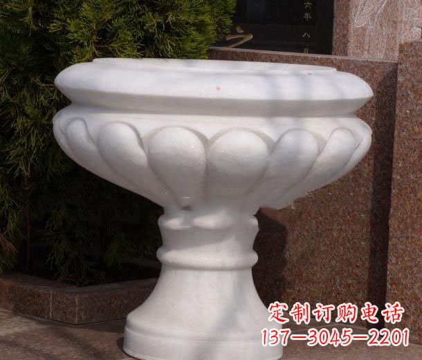 鹤壁公园汉白玉花盆石雕