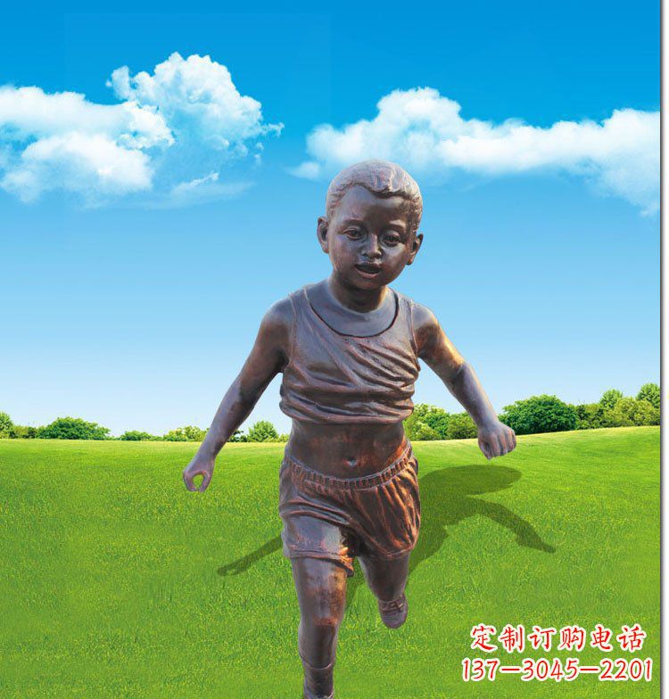 鹤壁优雅玻璃钢仿铜儿童雕塑