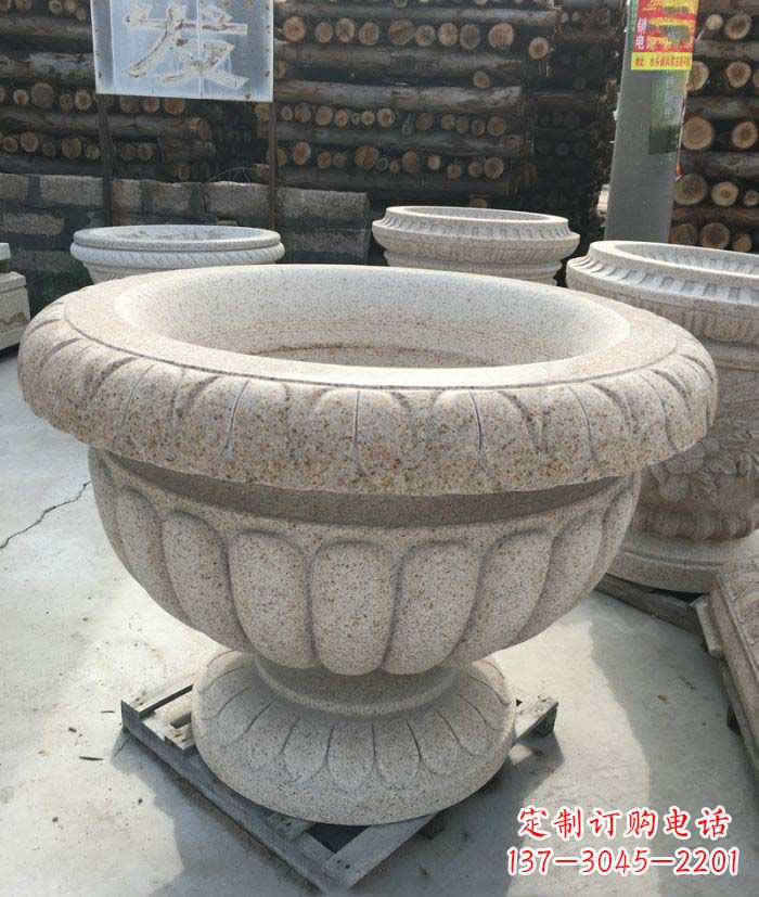 鹤壁高质量大理石花盆石雕