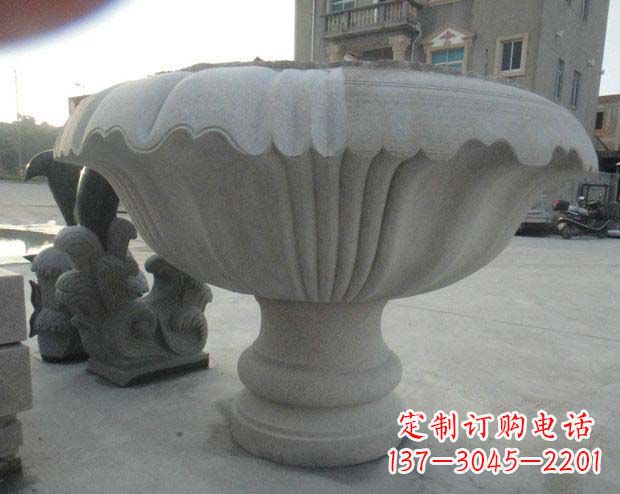 鹤壁高端大理石花盆雕塑