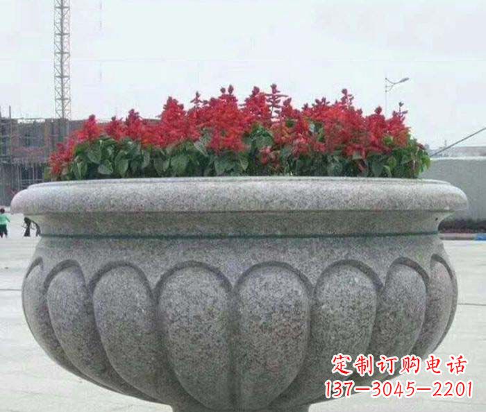 鹤壁精美大理石花盆雕塑